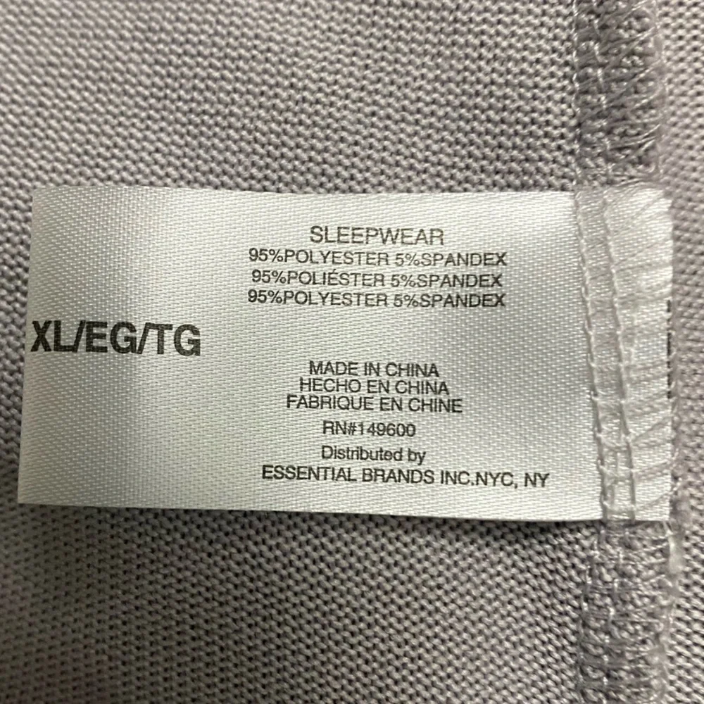 PJ‎ Couture Women’s Dreamer Button Up Pajama Top Gray Size XL